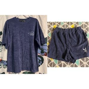 Play boy colab Terry cloth set